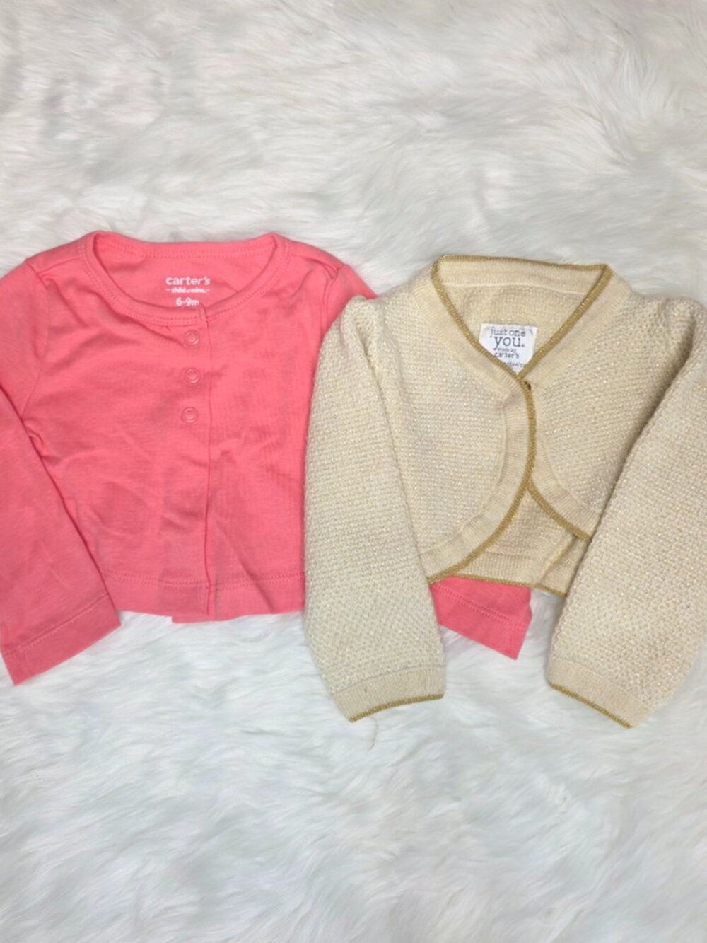 Carter’s Baby Girl Cardigan Sweater Bundle 6-9M / 9M – 2 Pack